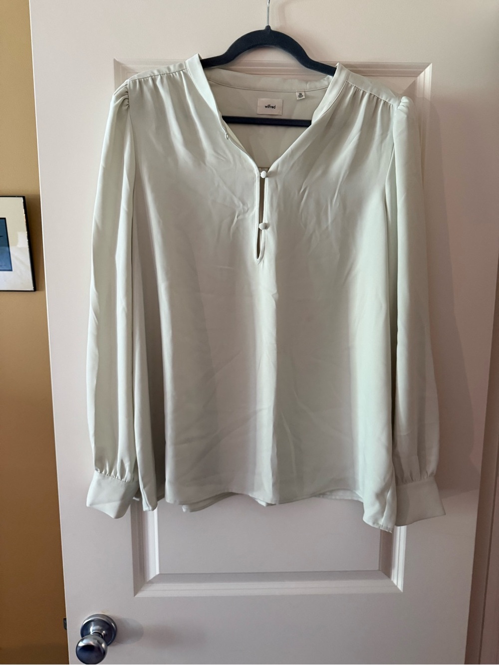 Wilfred Lightweight Long-Sleeve Blouse in Pale Mint